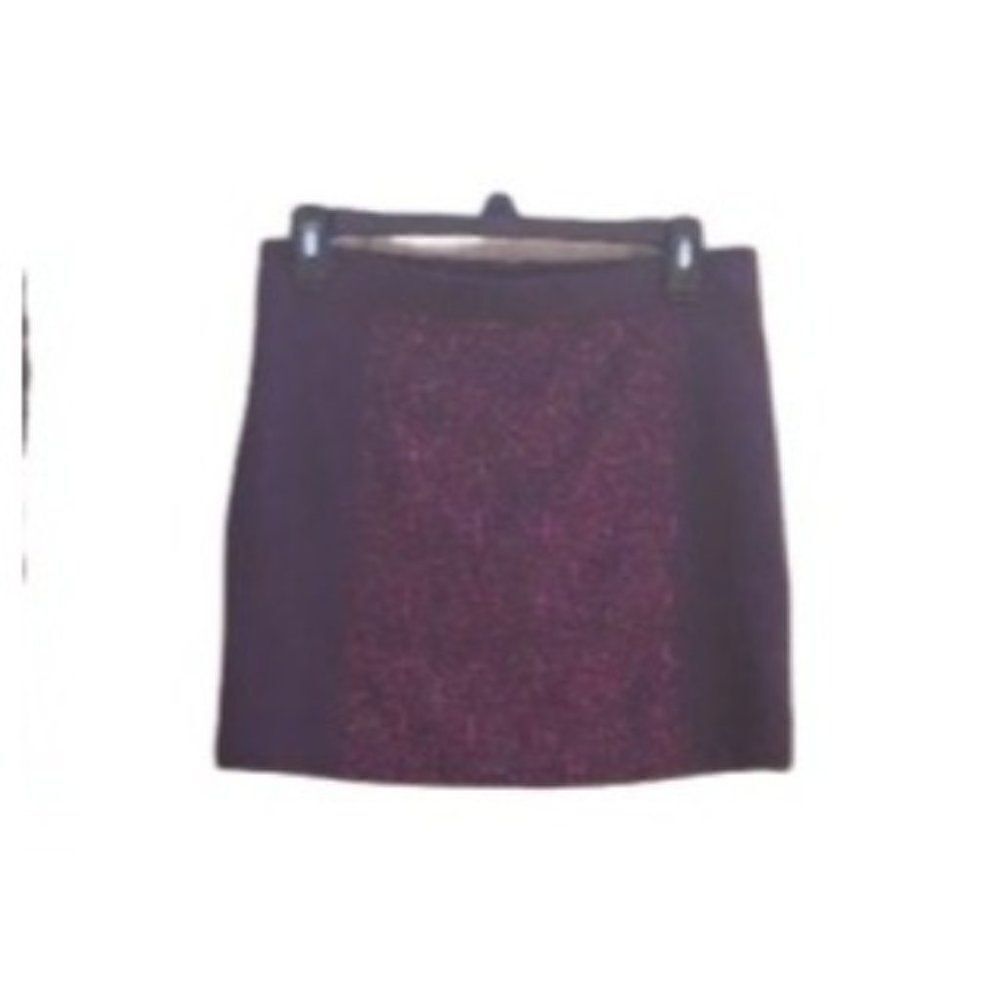 AEO Skirt Y2K Mini Embroidered Quilted‎ Panel Exposed Zipper Purple Pink Sz 8